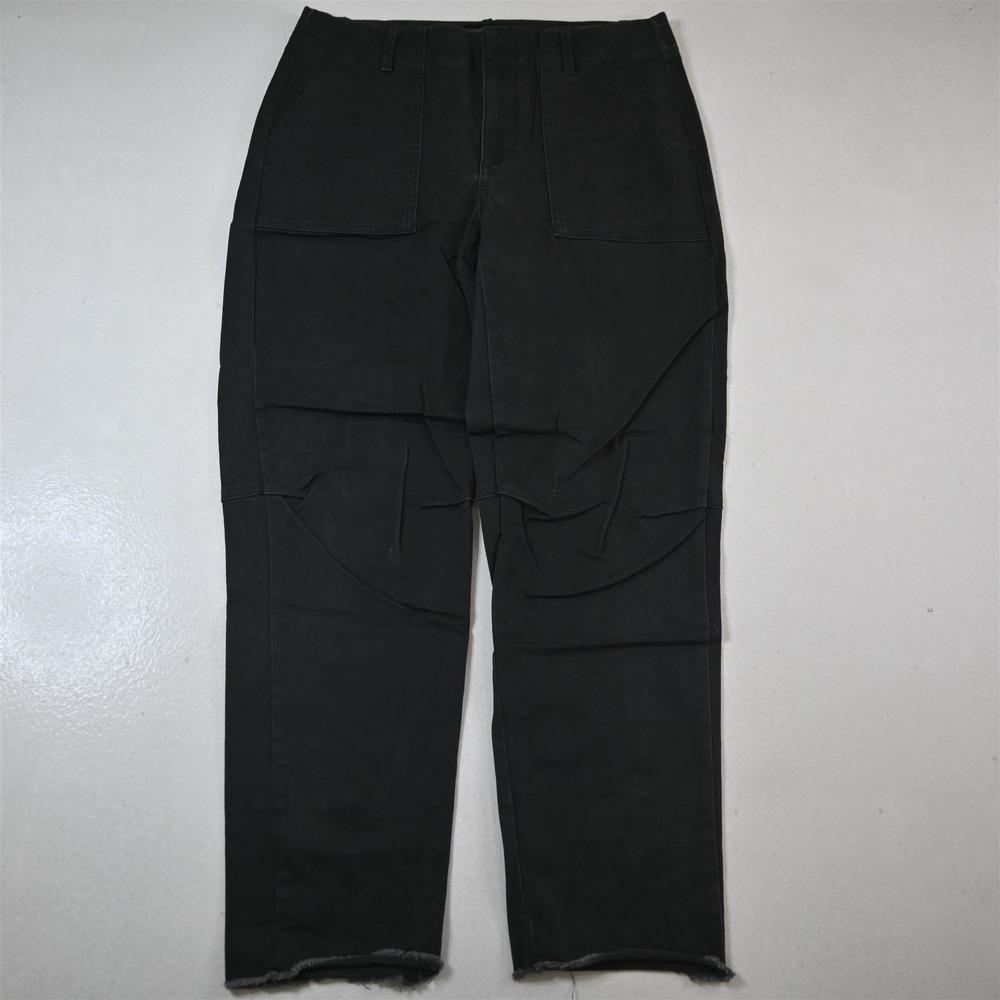 Banana‎ Republic 6 Gray Raw Hem Girlfriend Slim Utility Chino Womens Pants